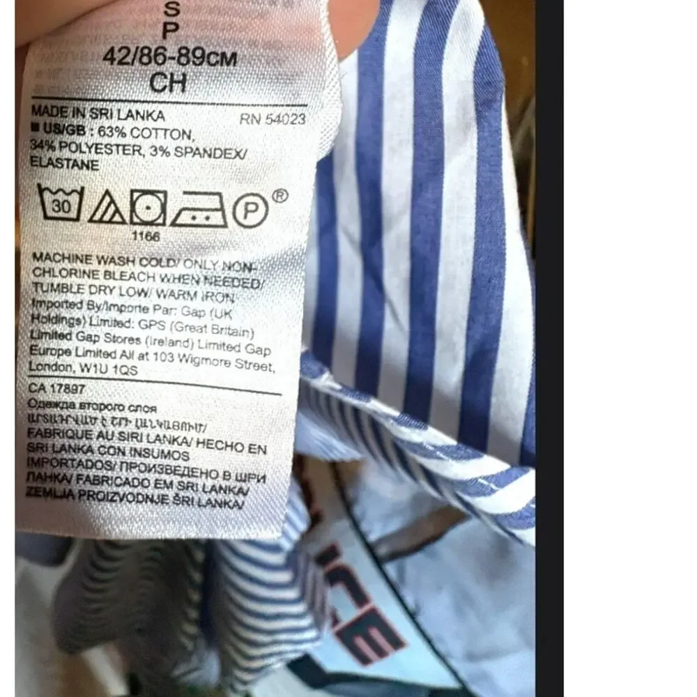 Banana Republic Striped Balloon Sleeve Blouse Nautical S